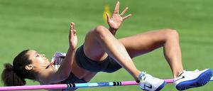 Die Messlatte übersprungen. Die 23 Jahre alte Marie-Laurence Jungfleisch wurde im Hochsprung Fünfte.