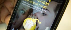 Besonders sensible Nachrichten löscht SimsMe auf Wunsch nach einer vorher festgelegten Zeit.