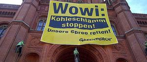 Protest am Roten Rathaus.