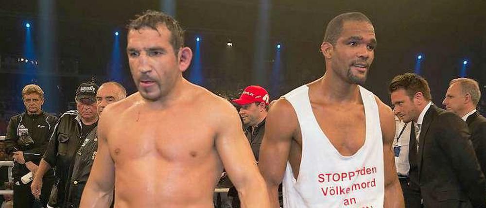Enttäuschter Verlier und erleichterter Sieger: Firat Arslan (l.) und Yoan Pablo Hernandez.