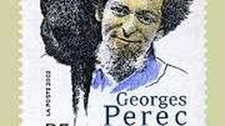 Die Briefmarke macht den Klassiker. Georges Perec.
