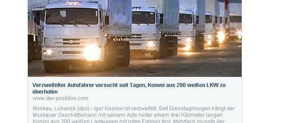 Solche Beiträge der Satire-Website "Postillon" müssten dann auch gekennzeichnet werden