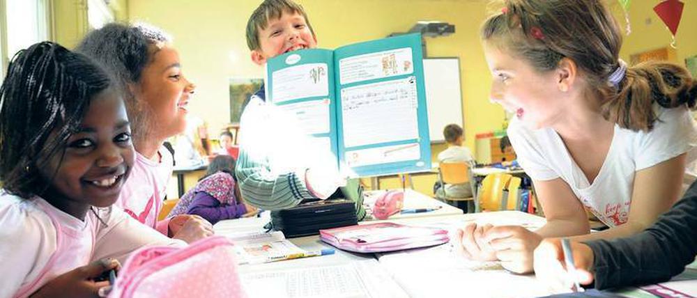 Vielfältig. Kinder einer Nawi-Klasse der Gustav-Falke-Schule. 