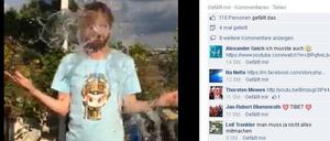In Urlaubs-Outfit: Tim Renner in dem Video auf seiner Facebook-Seite.