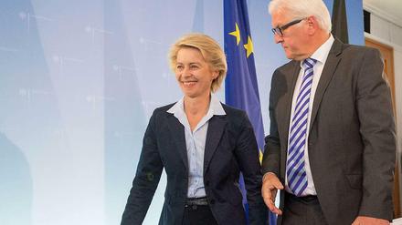 Verteidigungsministerin Ursula von der Leyen und Außenminister Frank-Walter Steinmeier.