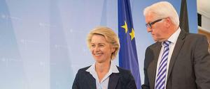 Verteidigungsministerin Ursula von der Leyen und Außenminister Frank-Walter Steinmeier.