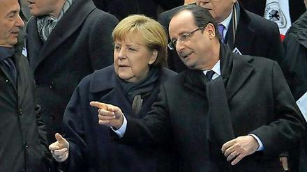 Kanzlerin Merkel ist zufrieden mit Hollandes harter innenpolitischer Reaktion. 