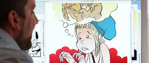 Künstlerische Freiheit. Calle Claus bei der Arbeit an seiner Graphic Novel „Dorle“.