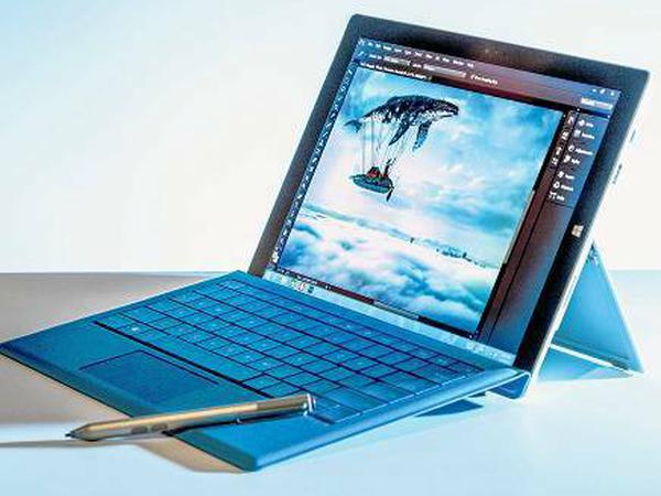 Am Intel-Stand kann das Microsoft Surface Pro 3 ausprobiert werden.