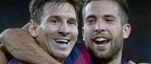 Messi (links) mit Jordi Alba.