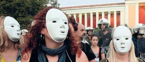 Unter Protest. Gegen Sparpläne demonstrieren griechische Uni-Mitarbeiter oft. 