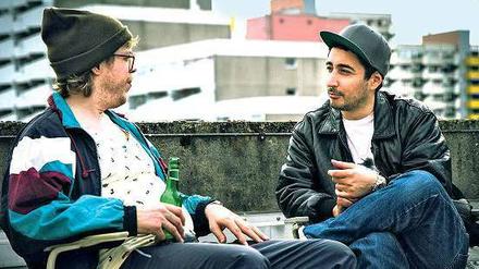 Auf den Leib geschrieben sind Eko Fresh (r.) und Ferris MC (l.) ihre Rollen in „Blockbustaz".. Ob sie das TV Lab gewinnen, entscheidet sich am Freitag.