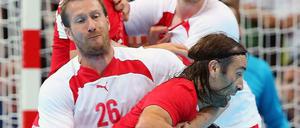 Kann zupacken. Kasper Nielsen (links), hier bei den Olympischen 2012 gegen Spanien.