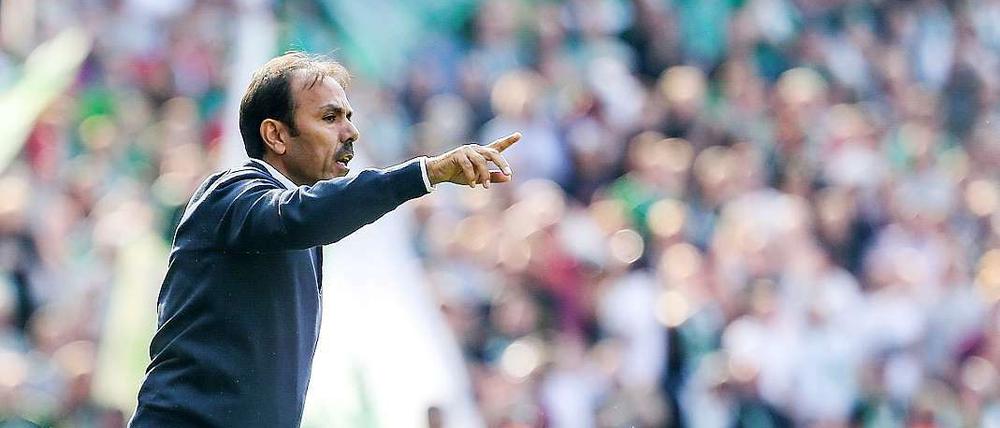 Immer voll dabei. Trainer Jos Luhukay.