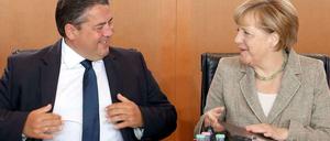 Sind sich sympathisch: SPD-Chef Sigmar Gabriel und Bundeskanzlerin Angela Merkel (CDU). 