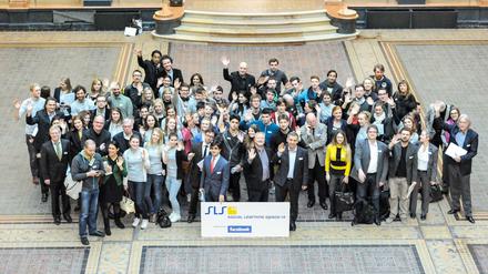 Zum Abschluss der Tagung "Social Learning Space 14" entstand dieses Gruppenfoto.