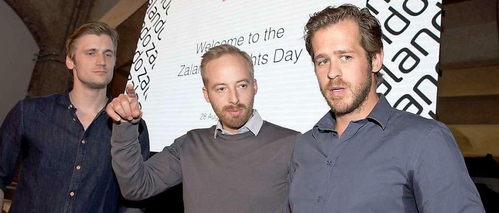 Der Zalando-Vorstand: David Schneider, Rubin Ritter und Robert Gentz.