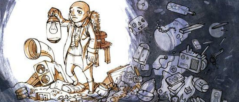 Realität und Fantasie: Eine Seite aus dem Buch »Le Cirque«. 