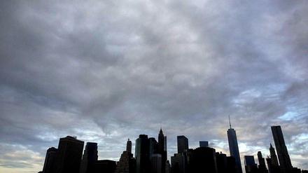 Die Skyline von Manhattan, von Brooklyn aus betrachtet.