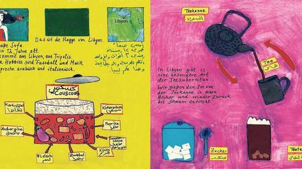 Bunte Länderkunde. Safa geht in eine Kreuzberger Willkommensklasse und hat für das Buch „Weltreise in Berlin“ ein Bild gemalt. 