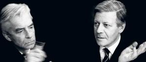 Herbert von Karajan und Helmut Schmidt.