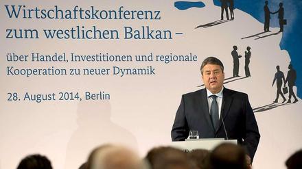 "Die Zukunft der Balkanstaaten liegt in der Europäischen Union", sagt Wirtschaftsminister Siegmar Gabriel