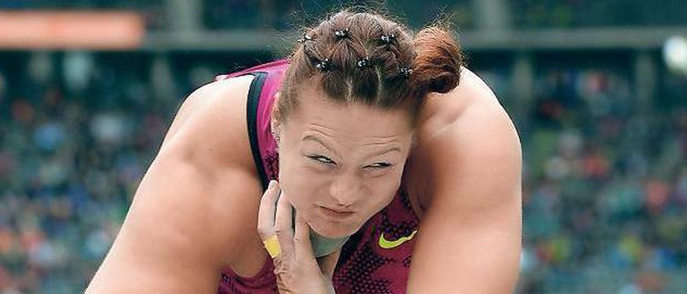 Volle Kraft. Christina Schwanitz will nun auch bei Olympia erfolgreich sein.