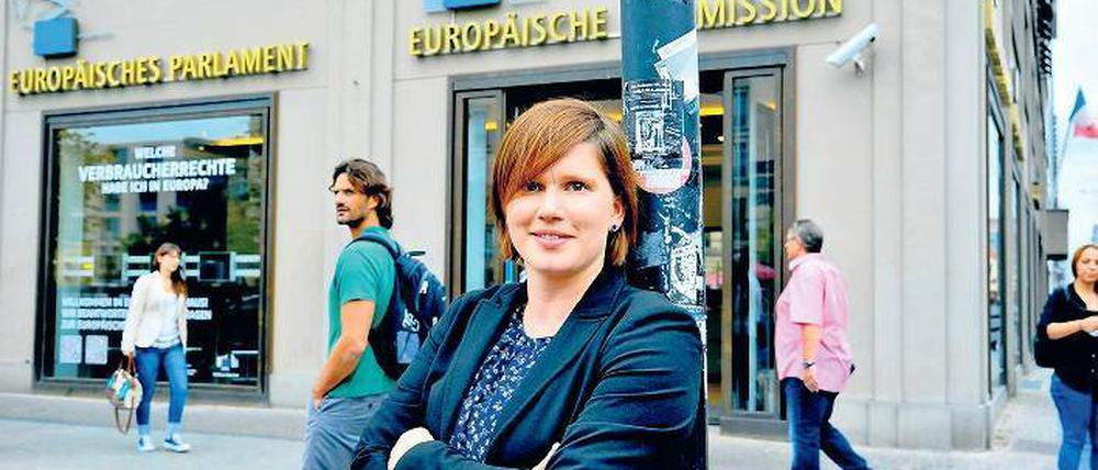 Europa in Berlin. Claudia Guske ist Pressereferentin der deutschen Vertretung der Europäischen Kommission am Brandenburger Tor. 