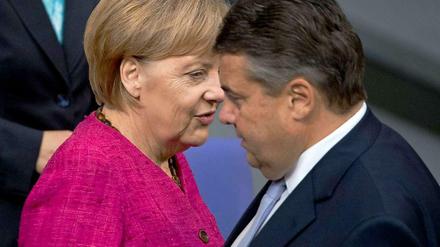 Bundeskanzlerin Angela Merkel und Vize-Kanzler Sigmar Gabriel (SPD).