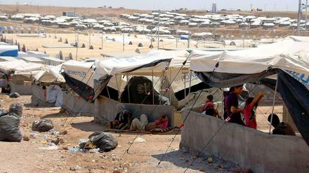 Flüchtlinge in einem UNHCR-Flüchtlingscamp im Nordirak.