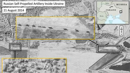 Satellitenaufnahmen sollen belegen, dass russische Truppen in der Ukraine sind. Ex-US-Geheimdienstmitarbeiter warnen Merkel vor Fehlinformationen.