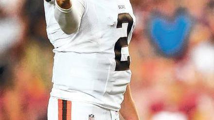 Geld oder Leader? Johnny Manziels Zukunft in der NFL ist ungewiss. Foto: Imago