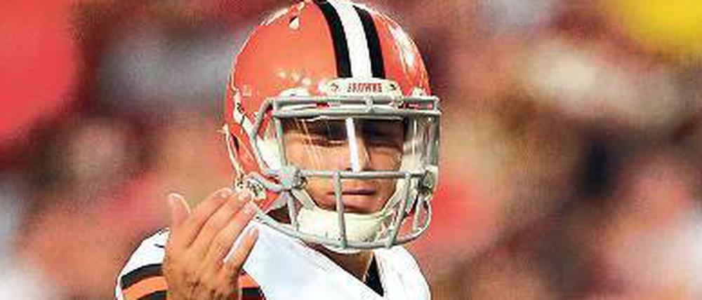 Geld oder Leader? Johnny Manziels Zukunft in der NFL ist ungewiss. Foto: Imago