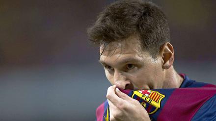 Nicht verschnupft. Aber mit Adduktorenproblemen - Lionel Messi.