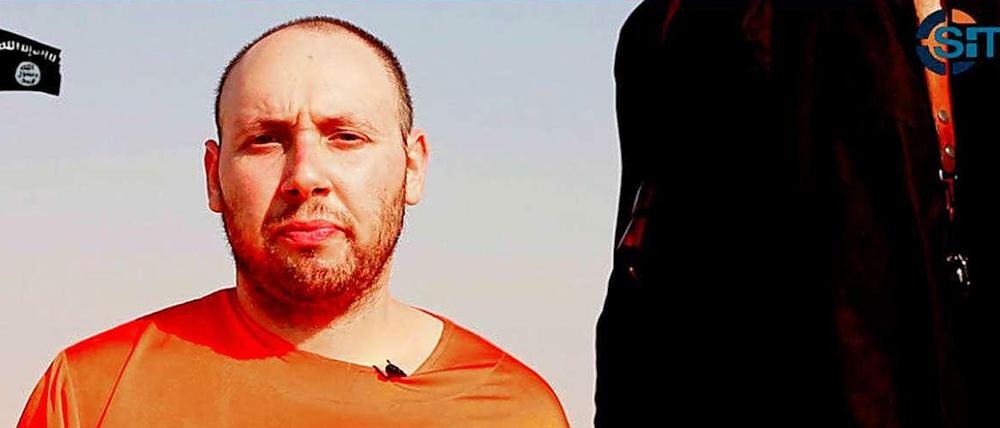 Ein Ausschnitt aus dem Enthauptungsvideo zeigt den US-Journalisten Steven Sotloff vor seiner Hinrichtung.