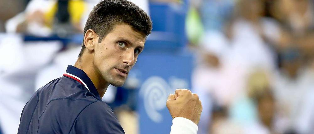 Mit voller Wucht. Djokovic siegte verdient.