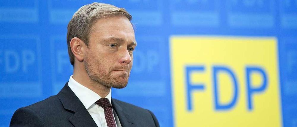 Der FDP-Vorsitzende Christian Lindner nach der Wahlniederlage in Sachsen.