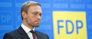 Der FDP-Vorsitzende Christian Lindner nach der Wahlniederlage in Sachsen.