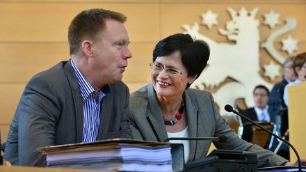 Beide Theologen, beide Ur-Thüringer: Ministerpräsidentin Christine Lieberknecht (CDU) und ihr Vize Christoph Matschie (SPD).