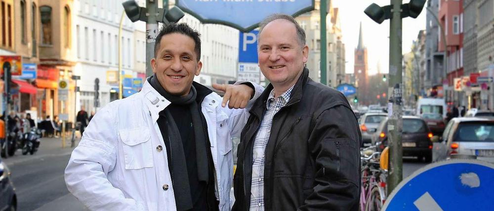 Ungleiches Paar. Der ehemalige Sozialarbeiter Fadi Saad und der inzwischen im Ruhestand befindliche Polizist Karlheinz Gaertner auf einem Archivfoto.