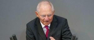 Bundesfinanzminister Schäuble am Dienstag im Bundestag.