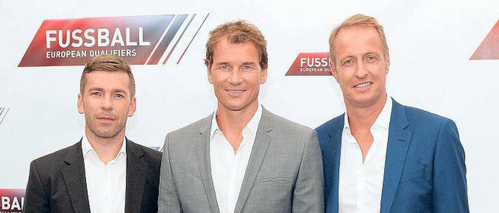 Drei für RTL: Marco Hagemann (von li.), Jens Lehmann und Florian König.