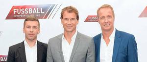 Drei für RTL: Marco Hagemann (von li.), Jens Lehmann und Florian König.