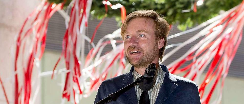 Kulturstaatssekretär Tim Renner - hier beim Richtfest am Deutschen Theater.