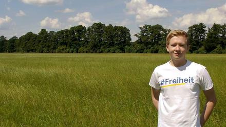 Liberaler im Grünen. Matti Karstedt ist der jüngste Kandidat bei der Brandenburg-Wahl 2014 - und FDP-Mitglied.