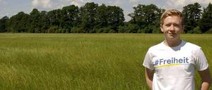 Liberaler im Grünen. Matti Karstedt ist der jüngste Kandidat bei der Brandenburg-Wahl 2014 - und FDP-Mitglied.