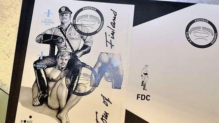 Neue Briefmarke der finnischen Post mit einem Motiv der Schwulen-Ikone Tom of Finland.