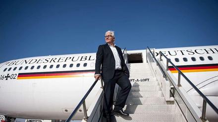 Außenminister Frank-Walter Steinmeier in Masar-i-Scharif, Afghanistan.