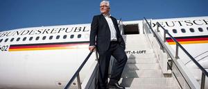 Außenminister Frank-Walter Steinmeier in Masar-i-Scharif, Afghanistan.