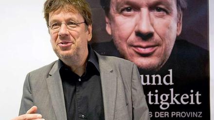 Jörg Kachelmann im Herbst 2012 bei der Präsentation seines Buches "Recht und Gerechtigkeit" auf der Frankfurter Buchmesse.